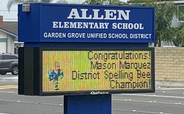 Congratulations to our District Spelling Bee Winner! - article thumnail image